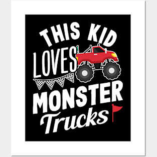 Monster Truck Gift Kids Boys Girls Posters and Art